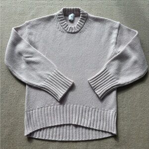 G Label by Goop - Lavender Chunky Crewneck Sweater, XS